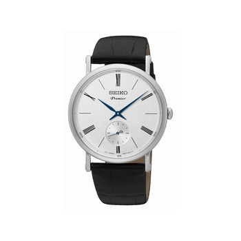 Montre Seiko homme acier bracelet cuir