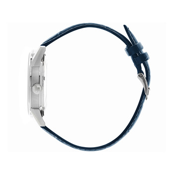 Montre Lip mixte acier cuir bleu