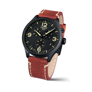Montre Tissot homme chronographe acier cuir