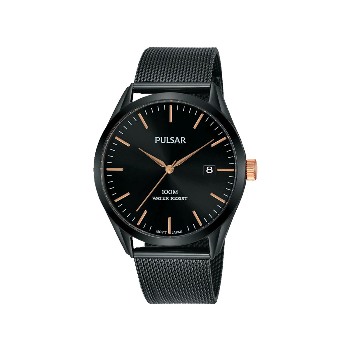 Montre Pulsar homme acier noir