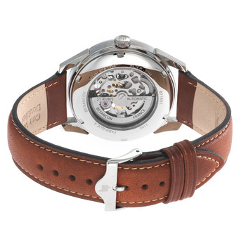 Montre Lip mixte squelette automatique acier cuir