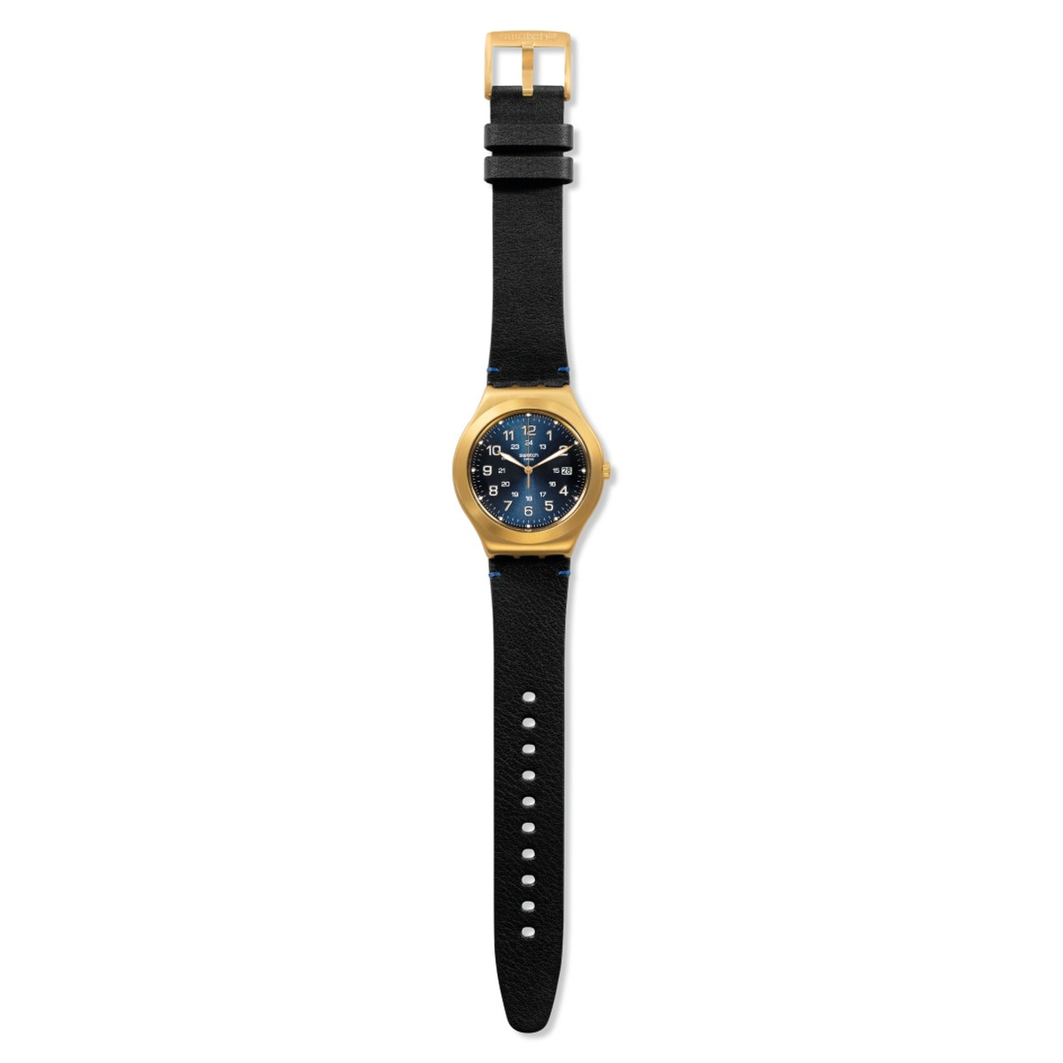 Montre Swatch Happy joe golden mixte acier doré - vue D1