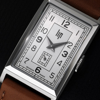 Montre Lip homme acier cuir marron