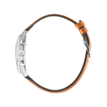 Montre Lip homme chronographe acier cuir marron