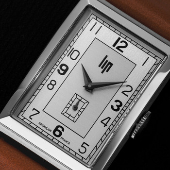 Montre Lip homme acier cuir marron
