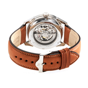 Montre Lip mixte acier cuir marron