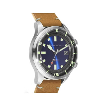 Montre Spinnaker homme acier cuir marron