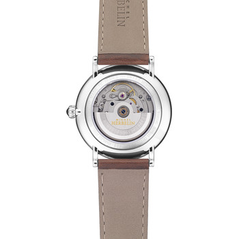 Montre HERBELIN  Inspiration automatique acier bracelet cuir brun