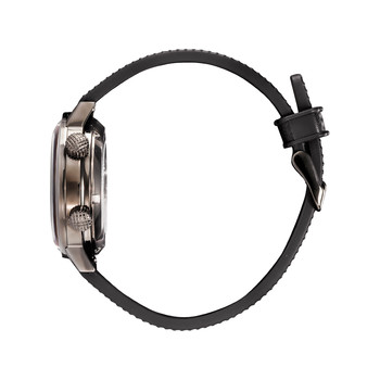 Montre Lip homme automatique acier bracelet silicone et cuir noir