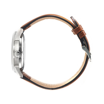 Montre Lip homme acier cuir marron