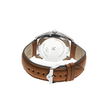 Montre Lip homme acier cuir marron