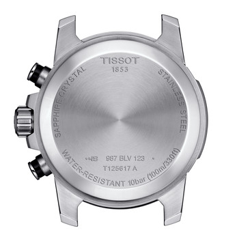 Montre Tissot homme chronographe acier cuir marron