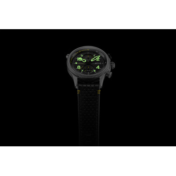 Montre AVI-8 homme chronographe acier cuir noir