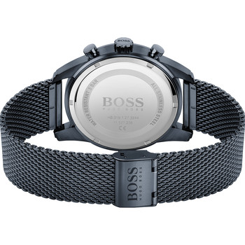 Montre Boss homme chronographe acier bleu