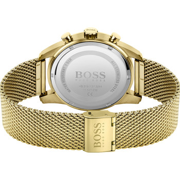 Montre Boss homme chronographe acier doré jaune