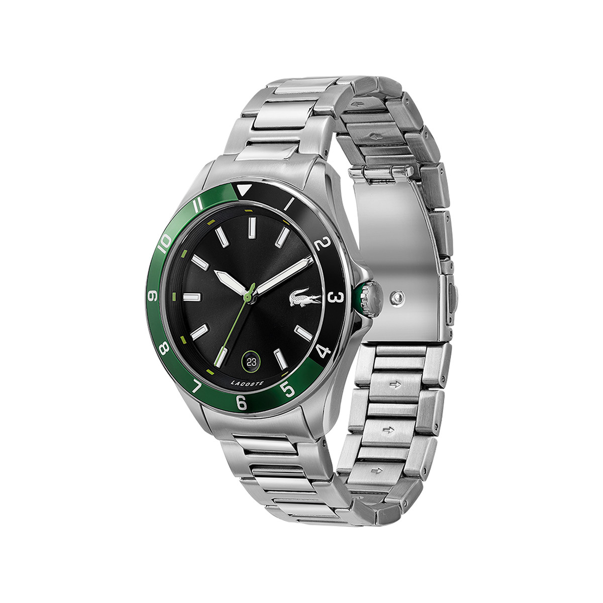 Montre Lacoste homme acier noir - vue 2