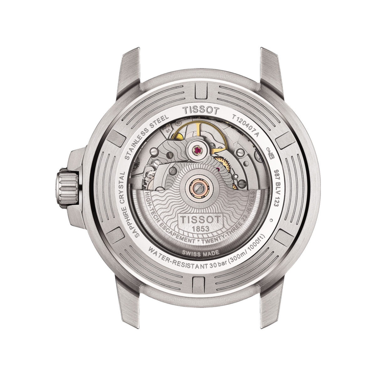 Montre TISSOT T-SPORT SEASTAR 1000 POWERMATIC 80 homme automatique cadran vert bracelet acier inoxydable - vue 3