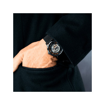 Montre Festina homme automatique bracelet acier noir