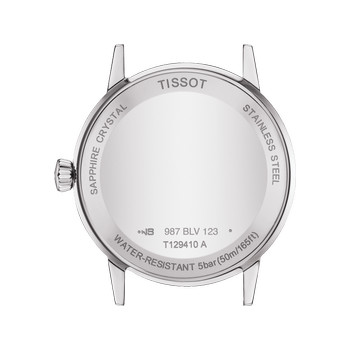 Montre TISSOT T-CLASSIC DREAM homme cadran blanc bracelet cuir brun
