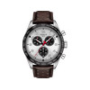 Montre Tissot homme chronographe acier cbracelet cuir brun - vue V1