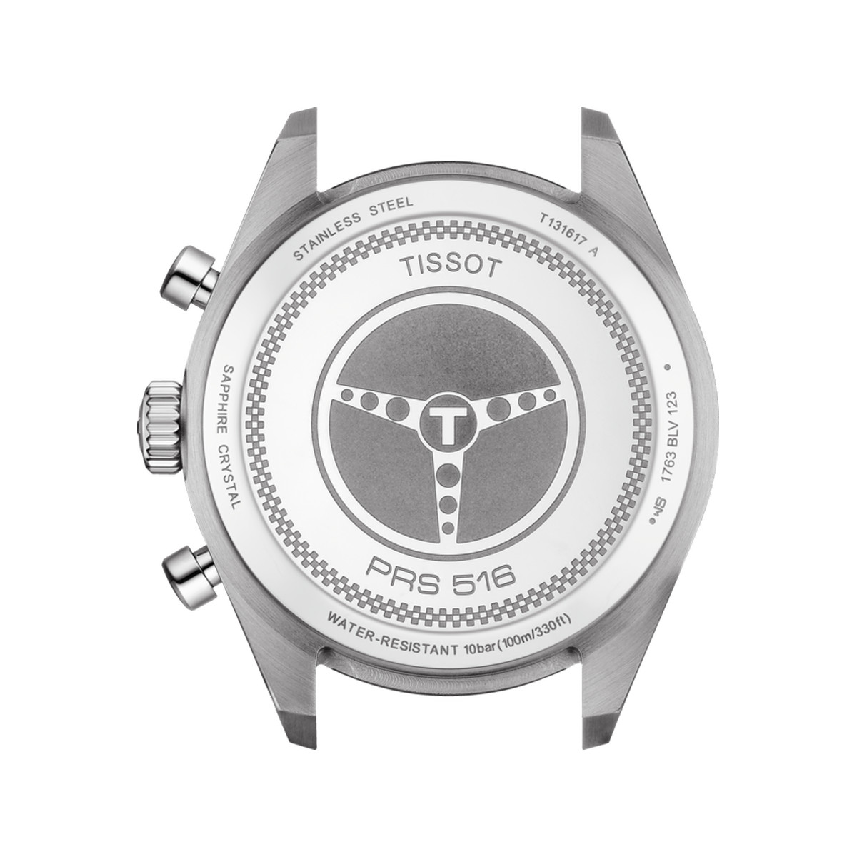 Montre Tissot homme chronographe acier cbracelet cuir brun - vue 3