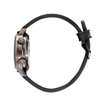 Montre Lip homme automatique acier bracelet silicone noir