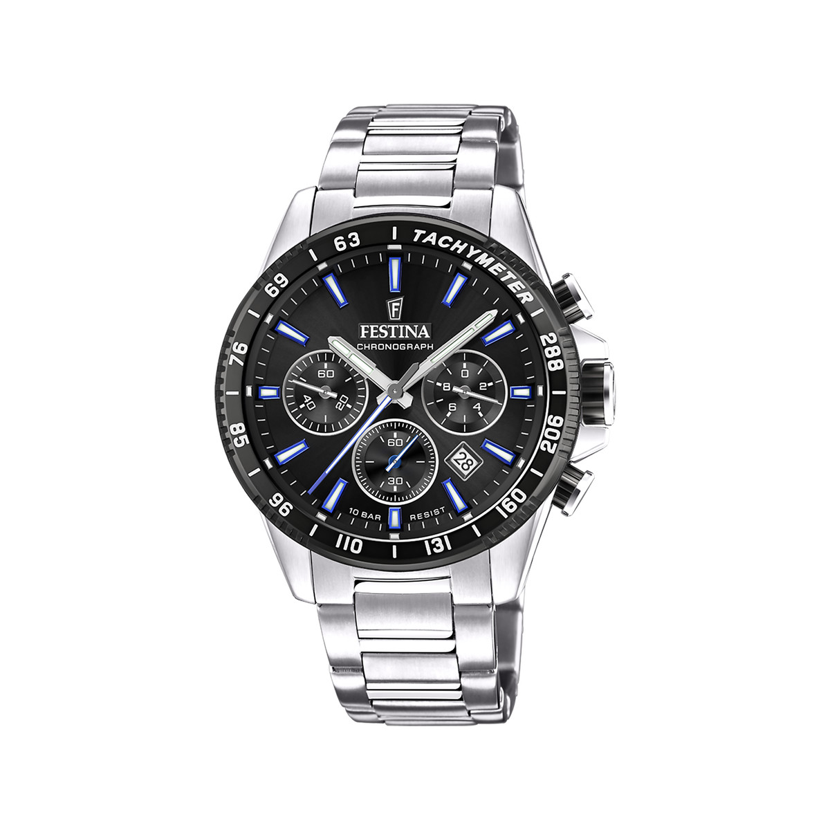 Montre Festina homme chronographe acier bracelet acier