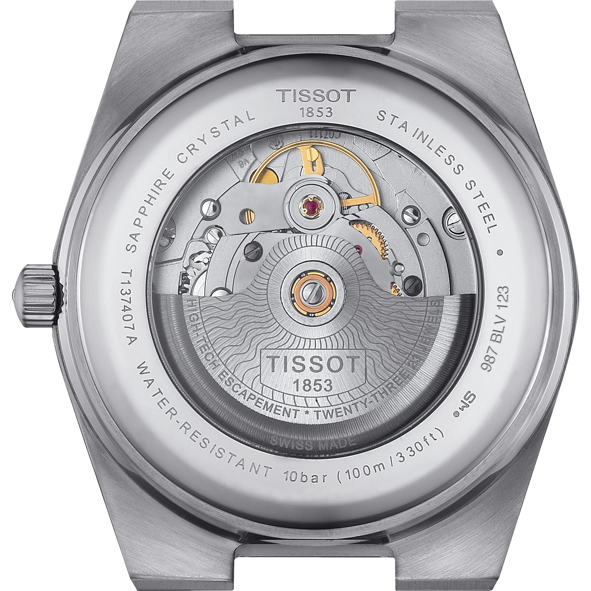 Montre TISSOT T-CLASSIC PRX POWERMATIC 80 homme automatique cadran vert bracelet acier inoxydable - vue D2