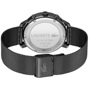 Montre Lacoste homme  acier noir maille milanaise