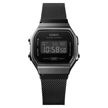 Montre Casio homme résine noire bracelet acier noir