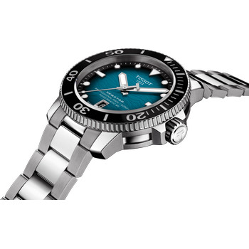 Montre TISSOT T-SPORT SEASTAR 2000 POWERMATIC 80 homme automatique cadran bleu bracelet acier inoxydable