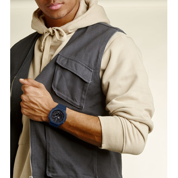 G-SHOCK men's watch with blue resin bracelet