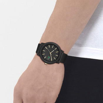 Montre Lacoste 12.12. homme résine bracelet silicone noir