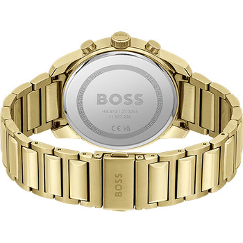Montre BOSS Trace homme bracelet acier doré jaune
