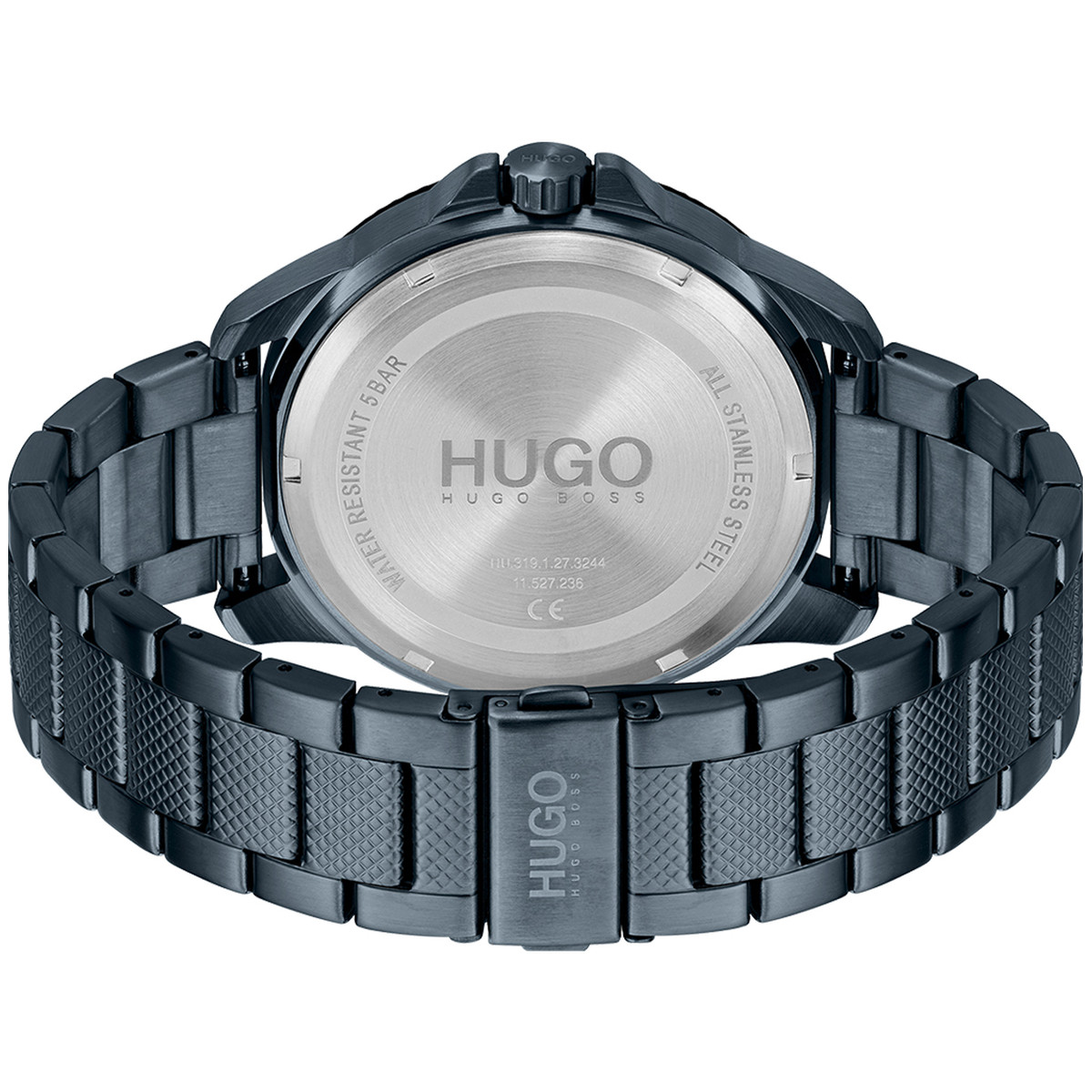 Montre HUGO Sport homme bracelet acier bleu - vue 3