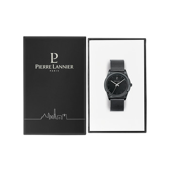 PIERRE LANNIER Candide men's black steel watch