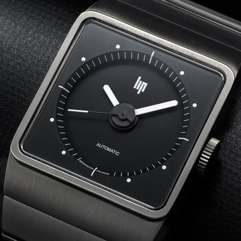 Montre LIP Big Titane homme automatique acier bracelet titane gris