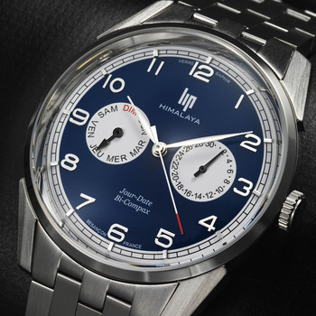 Montre LIP Himalaya homme acier bracelet métal argent