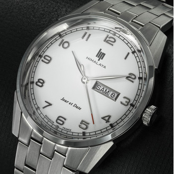 Montre LIP Himalaya homme acier bracelet métal argent
