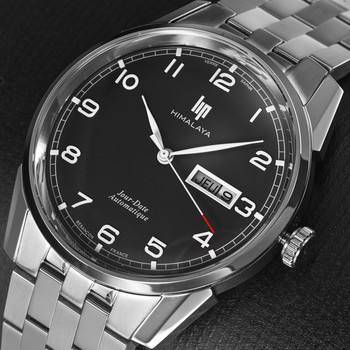 LIP Himalaya herenhorloge van automatisch roestvrij staal met metalen armband