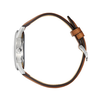 Montre LIP Himalaya homme acier bracelet cuir marron clair