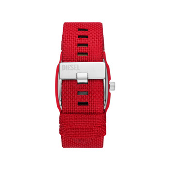 Montre DIESEL Cliffhanger homme solaire bracelet tissu rouge