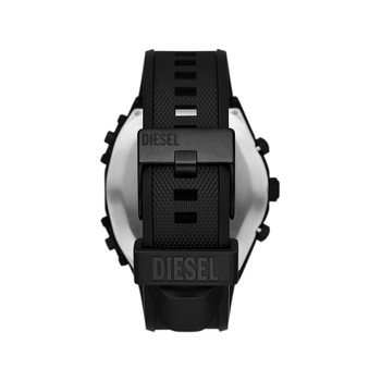 Montre DIESEL Sideshow homme acier noir bracelet silicone noir