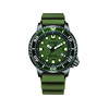 Montre CITIZEN promaster marine homme eco-drive acier bracelet silicone vert olive - vue V1