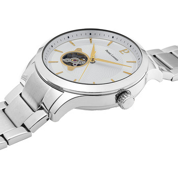 Montre PIERRE LANNIER fleuret homme automatique bracelet acier argent