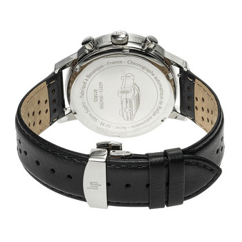 Montre Lip Rallye homme automatique acier bracelet cuir noir
