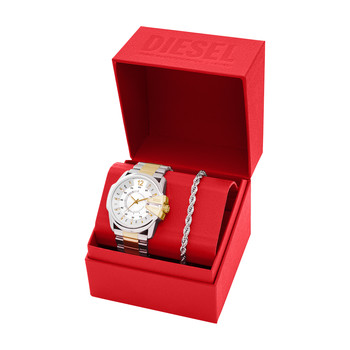 DIESEL Master Chief herenhorloge stalen armband tweekleurig