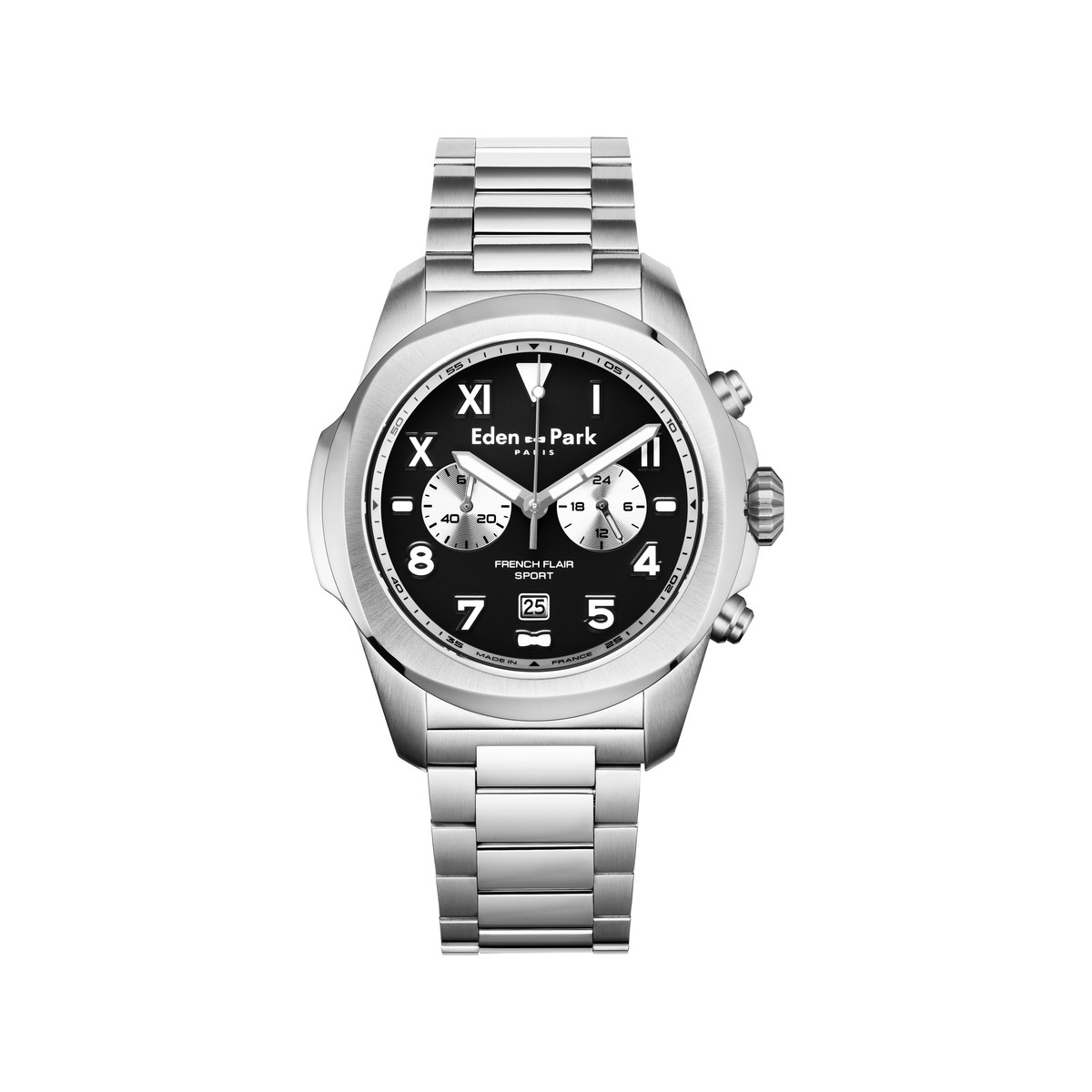 Montre EDEN PARK Sport homme bracelet acier argent