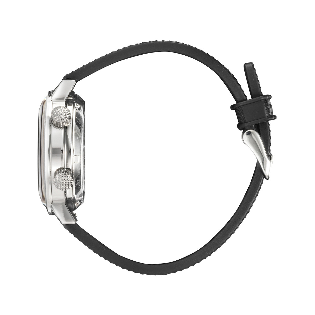 Montre LIP Grande Nautic-Océan homme automatique cadran bleu, bracelet caoutchouc noir, boitier acier inoxydable - vue 2