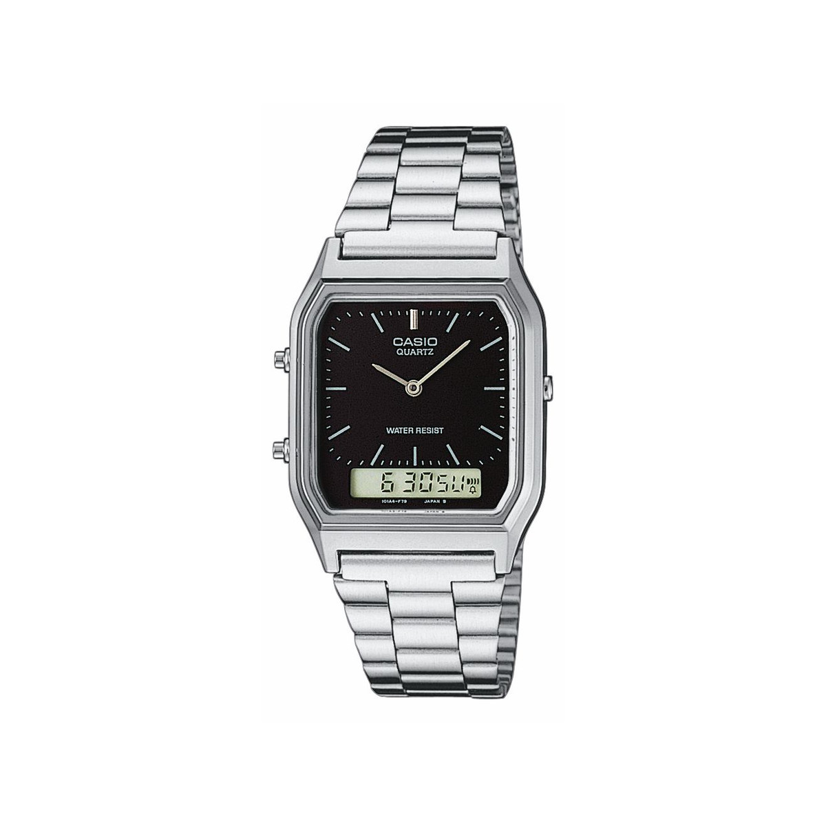 CASIO vintage edgy men's watch steel bracelet